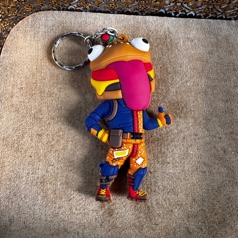 Fortnite Beef Boss 3" Figural‎ Keychain 3D Rubber Collectible Character Keyring